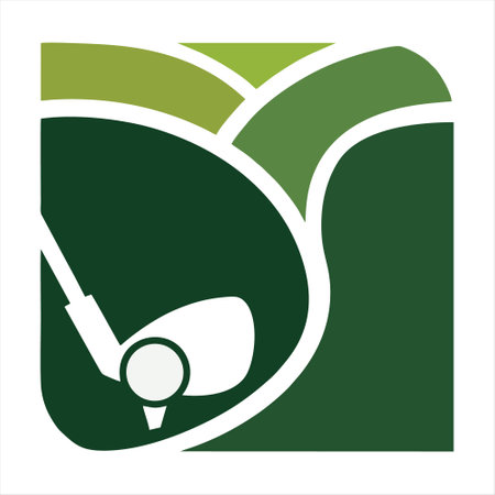 golf club icon, golf club symbol, golf club sign, golf club logoのイラスト素材