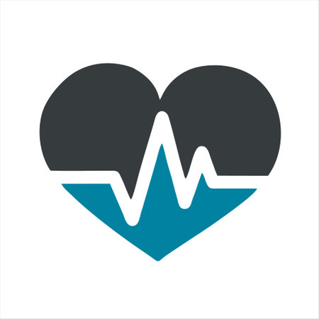 Heartbeat icon. Flat design style eps 10 vector illustration.のイラスト素材
