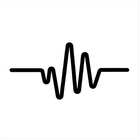 Sound waves vector icon on white background. Vector illustration. Eps 10.のイラスト素材