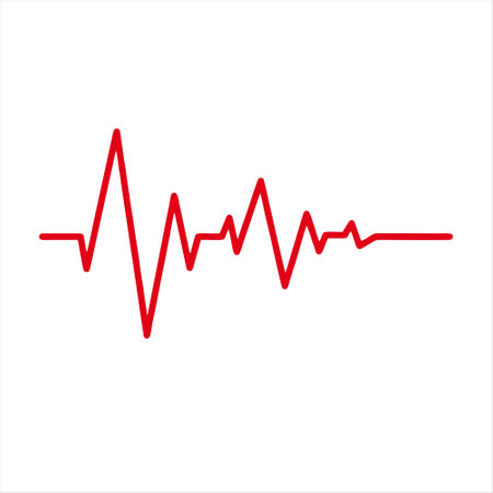 Heartbeat line vector icon on white background. Heartbeat line iconのイラスト素材