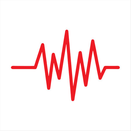 Heart beat pulse line vector icon. Heartbeat sign. Heartbeat symbol.のイラスト素材