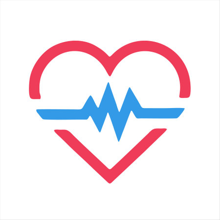 Heart beat pulse line logo vector icon. Health and medical sign.のイラスト素材