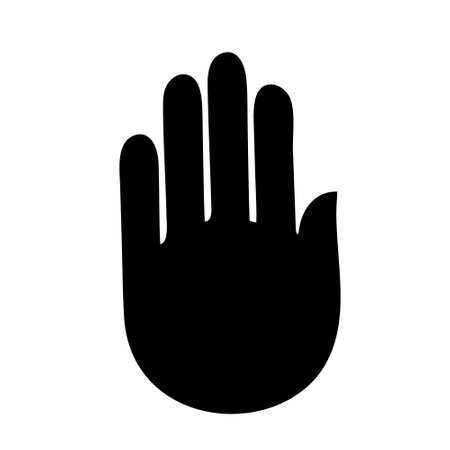 Hand icon vector isolated on white background for your web and mobile app design, Hand logo conceptのイラスト素材