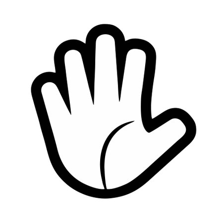 hand human silhouette style icon design, vector illustration eps10 graphicのイラスト素材