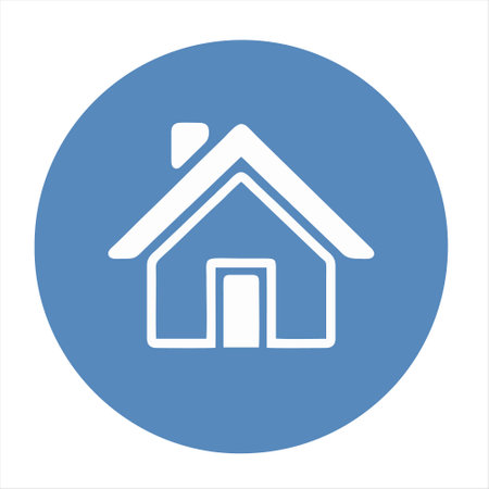 house icon on blue background. home icon. home icon vector.のイラスト素材