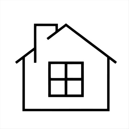 House line icon. Vector illustration. Isolated on a white background.のイラスト素材