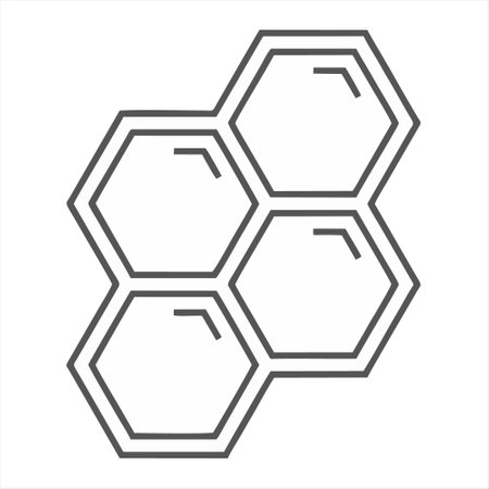 Honeycomb icon isolated on white background. Vector illustration. Eps 10.のイラスト素材