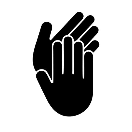 hands human protesting silhouette style icon vector illustration design  black and whiteのイラスト素材