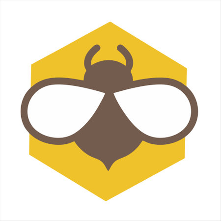 Bee logo vector icon. Honeybee logo. Bee logo. Bee logo.のイラスト素材