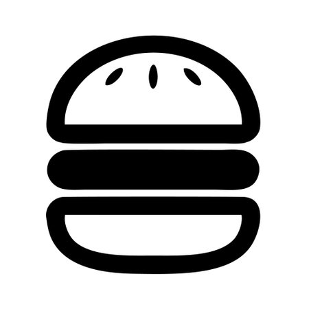 Hamburger icon vector. Fast food sign. Graph symbol for cooking web site and apps design,  app, UIのイラスト素材