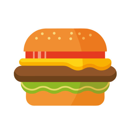 Hamburger icon. Flat illustration of hamburger icon for web designのイラスト素材