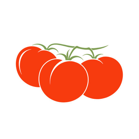 Tomato icon vector isolated on white background for your web and mobile app design, Tomato logo conceptのイラスト素材