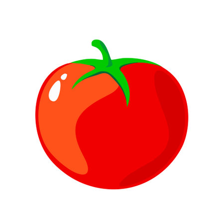 Tomato icon vector isolated on white background for your web and mobile app design, Tomato logo conceptのイラスト素材