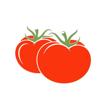 Tomato icon vector isolated on white background for your web and mobile app design, Tomato logo conceptのイラスト素材