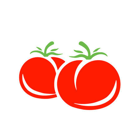 Tomato icon vector isolated on white background for your web and mobile app design, Tomato logo conceptのイラスト素材