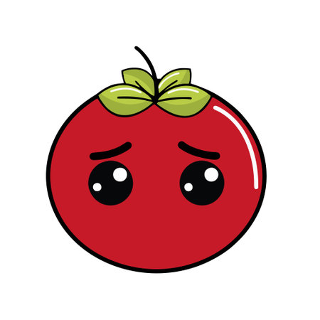tomato kawaii cartoon icon vector illustration design graphic flat styleのイラスト素材