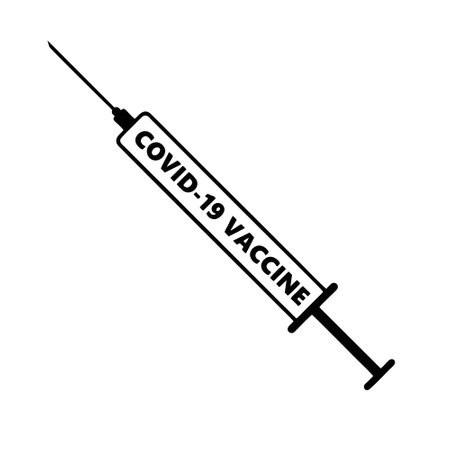 syringe icon. Vaccination symbol. Medical syringe icon.のイラスト素材