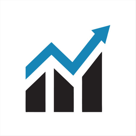 Business graph icon on white background. Vector illustration. Eps 10.のイラスト素材