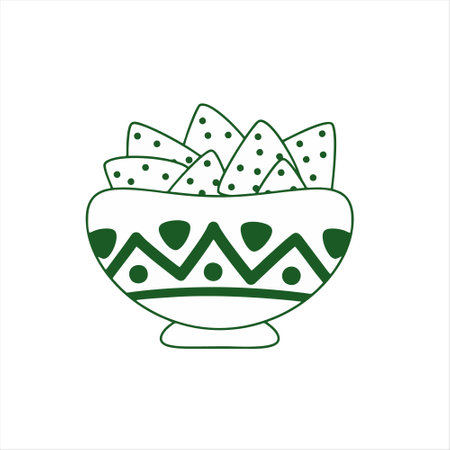 Mexican food vector illustration. Traditional mexican food in bowl.のイラスト素材