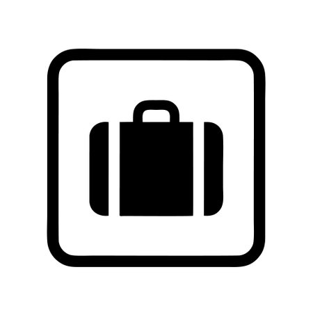 Suitcase icon. Suitcase vector icon. Baggage symbol.のイラスト素材