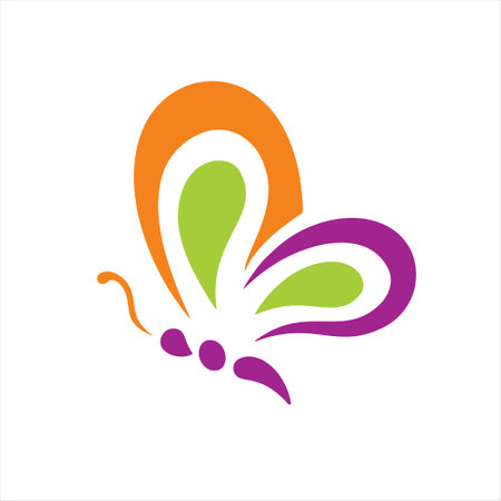 Butterfly logo design vector template. Butterfly icon vector design.のイラスト素材