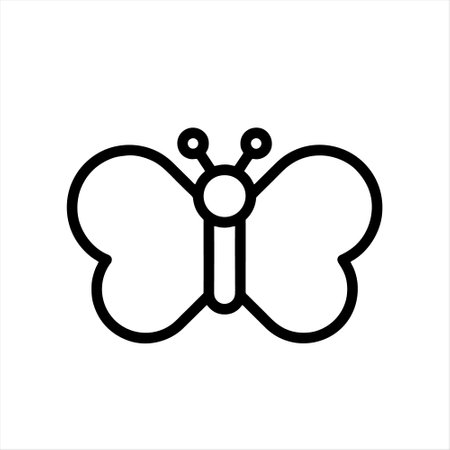 Butterfly vector icon. Illustration isolated for graphic and web design.のイラスト素材