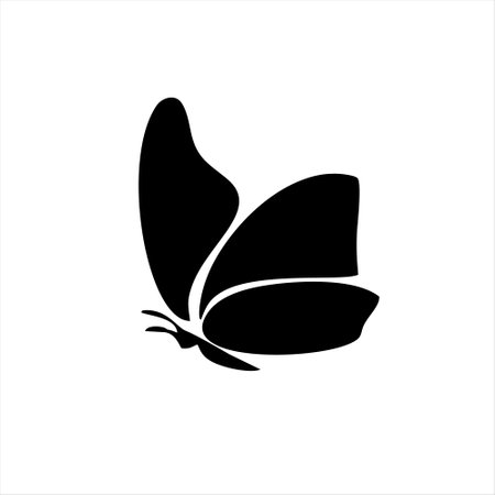Butterfly icon isolated on a white background. Vector illustration.のイラスト素材
