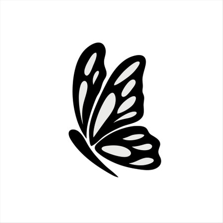 Butterfly icon. Vector illustration isolated on a white background.のイラスト素材