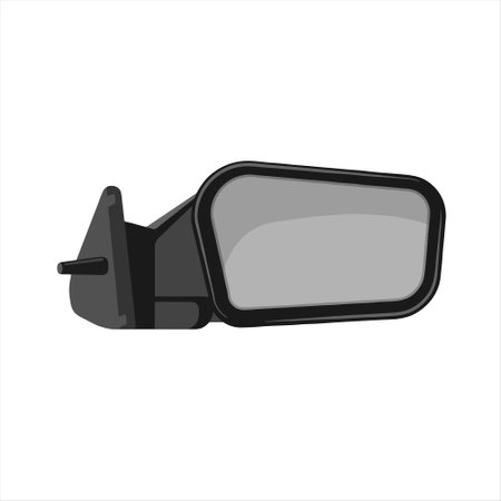 Rear view mirror isolated on a white background. Vector illustration.のイラスト素材