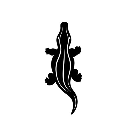 Lizard icon on white background for graphic and web design. Simple illustration. Internet concept symbol for website button or mobile appのイラスト素材