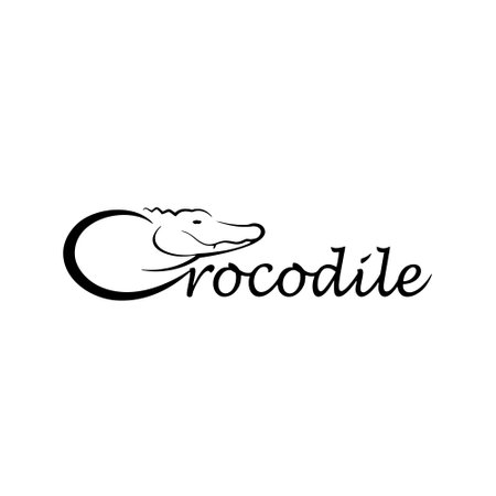 Crocodile logo design template. Vector illustration eps 10のイラスト素材