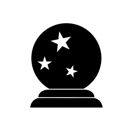 snow globe icon over white background, silhouette style, vector illustrationのイラスト素材