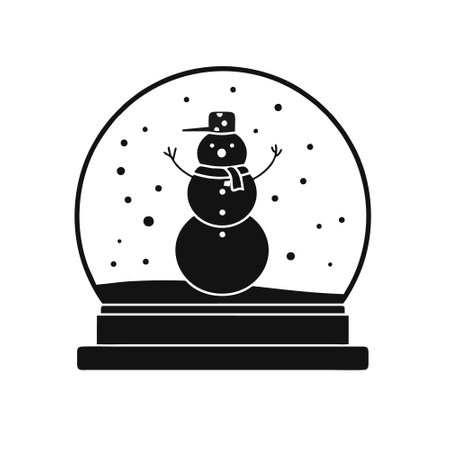 Snow globe icon. Simple illustration of snow globe vector icon for webのイラスト素材