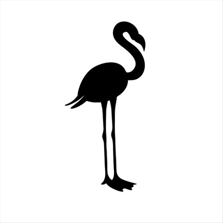 Flamingo. Vector illustration. Isolated on white background.のイラスト素材