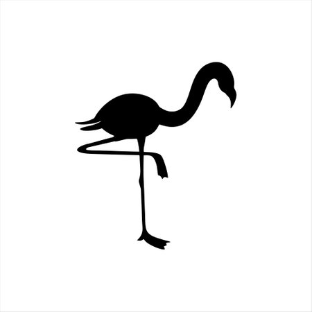 Flamingo icon isolated on white background. Vector Illustration.のイラスト素材