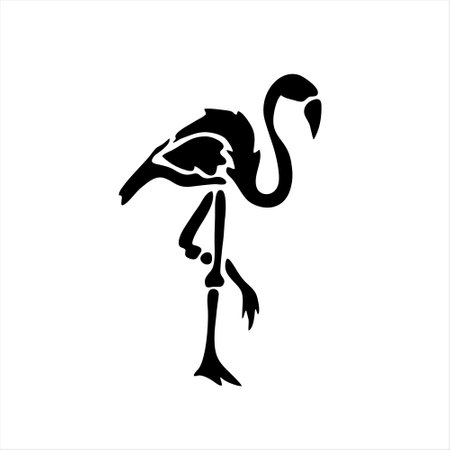 Flamingo bird icon isolated on white background. Vector illustration.のイラスト素材