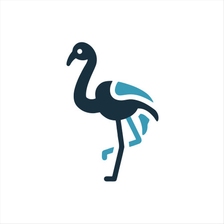 Flamingo logo design template. Bird icon. Vector illustration.のイラスト素材