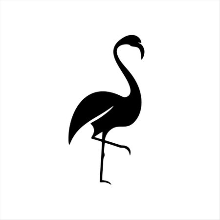 Flamingo icon isolated on white background. Vector Illustration.のイラスト素材