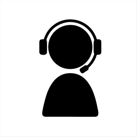 Call center icon, customer support icon. Flat design style. EPS 10のイラスト素材