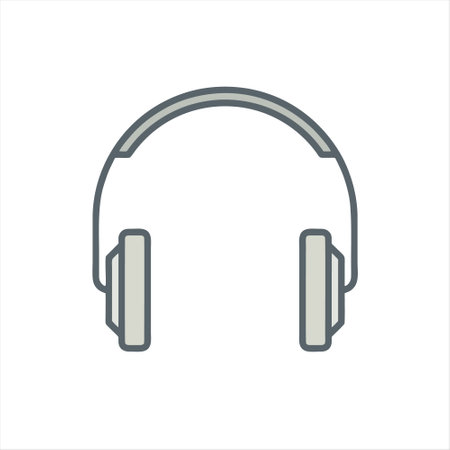 Headphones vector icon. Modern flat design for web and mobile appのイラスト素材