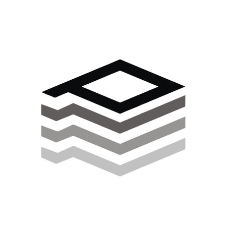 Geometric shape icon in black and white colors. Vector illustration.のイラスト素材