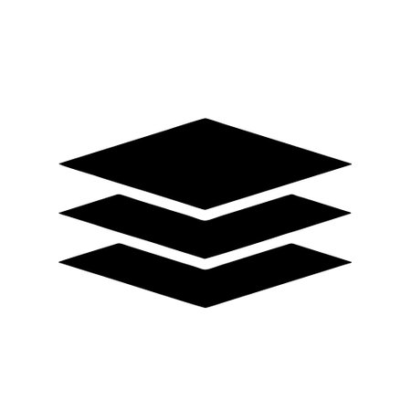 Layers icon. Black and white illustration. Flat design style.のイラスト素材