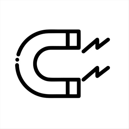 Vector magnet icon. Outline illustration of magnet vector icon for web designのイラスト素材