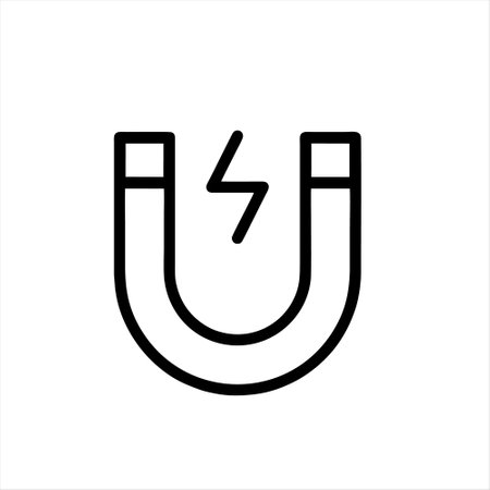 Horseshoe magnet icon. Vector illustration. Eps 10.のイラスト素材