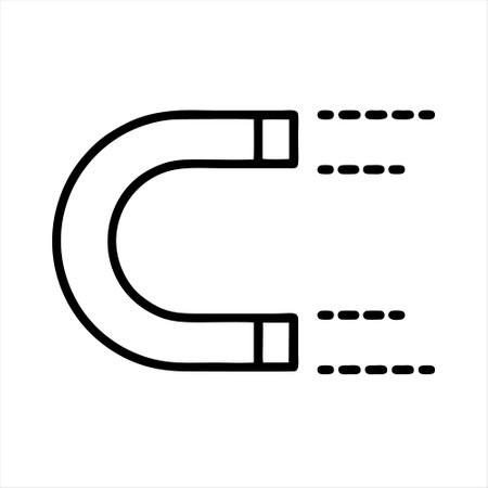 Vector horseshoe icon. Outline icon of horseshoe.のイラスト素材