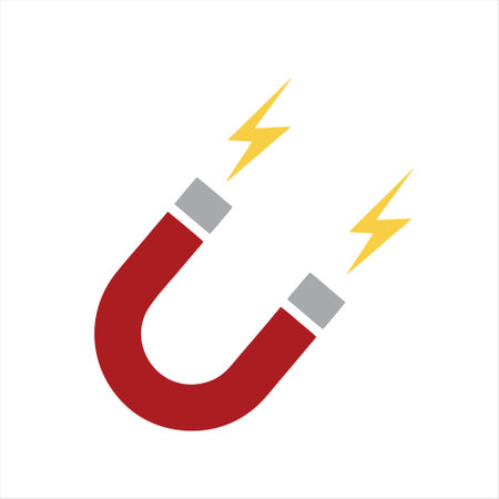 Magnet icon on white background. Vector illustration. Eps 10.のイラスト素材