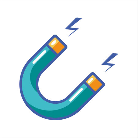 Magnet icon on white background. Vector illustration. Eps 10.のイラスト素材