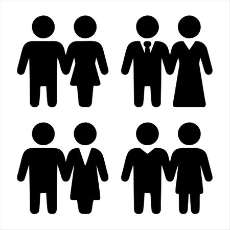 set of people silhouettes isolated on white background. vector illustration.のイラスト素材