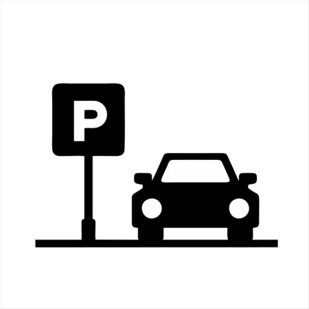 parking sign icon, vector illustration. Flat design style EPS 10のイラスト素材
