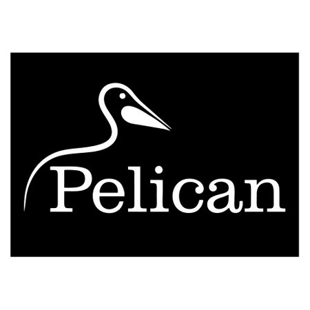 Pelican black stamp on white background. Sign, label, stickerのイラスト素材